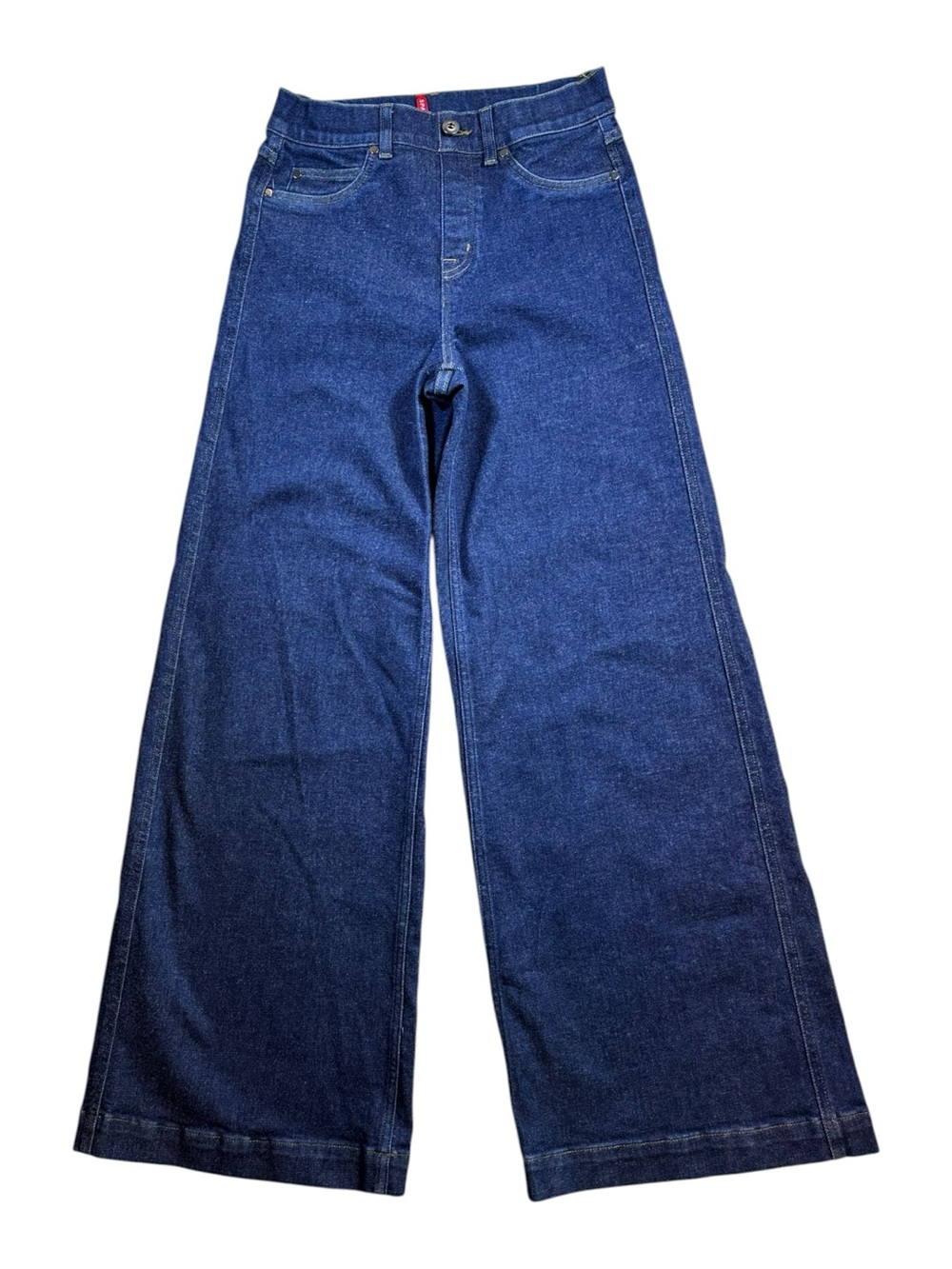 Spanx Wide Leg Jeans Raw Indigo Size Small - Picture 3 of 10